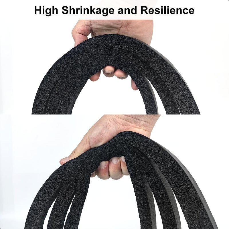 Topiverse Weather Stripping Door Seal Strip, 1 in x 1 in, AC Insulation Tape, Strong Adhesive, High Reslilience, Weatherproof, Reduce Noise, Gap Filler, Foam Insulation Tape for Doors and Windows - Image 5