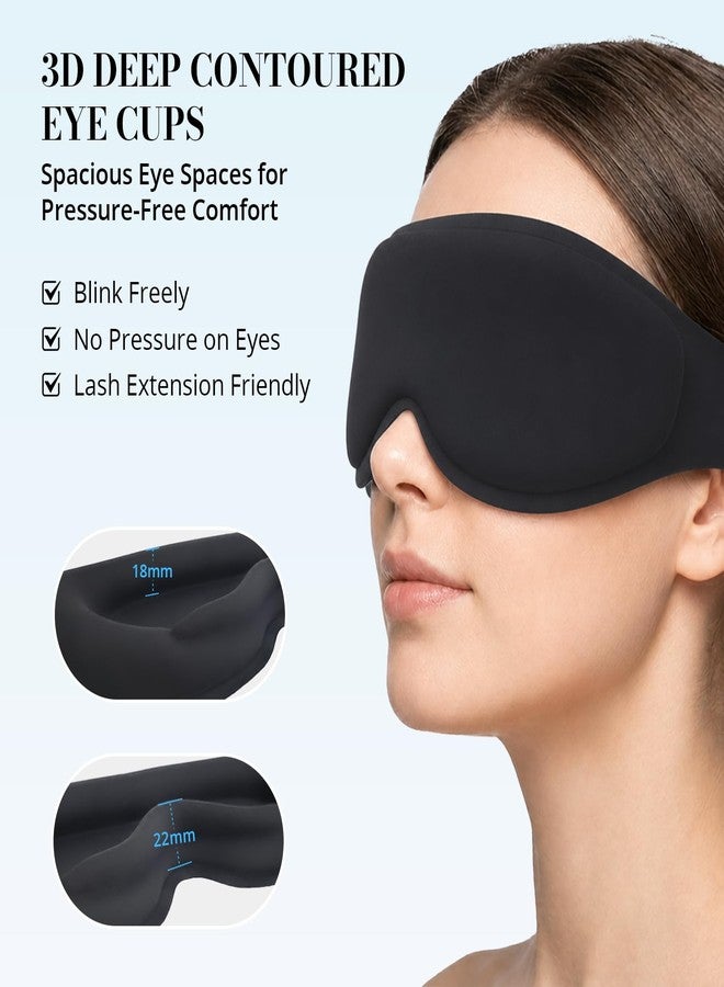 Gizmolet Weighted Sleep Mask for Sleeping, 3D Deep Eye Cups Ultimate Blackout Eye Mask, Lash Extensions & Hair Friendly, Pressure-Relieving Fit for Shift Work/Daytime Sleep/Travel, Black - Image 5
