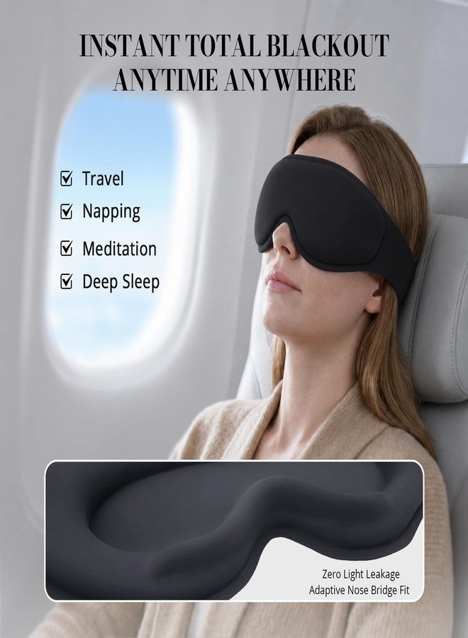 Gizmolet Weighted Sleep Mask for Sleeping, 3D Deep Eye Cups Ultimate Blackout Eye Mask, Lash Extensions & Hair Friendly, Pressure-Relieving Fit for Shift Work/Daytime Sleep/Travel, Black - Image 4