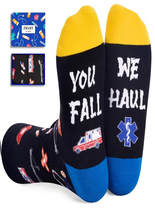 Zmart EMT Gifts for Men Women - Funny EMS Gifts for Him, EMS Week Gift, Paramedic Gift, EMT Paramedic Socks - Image 1