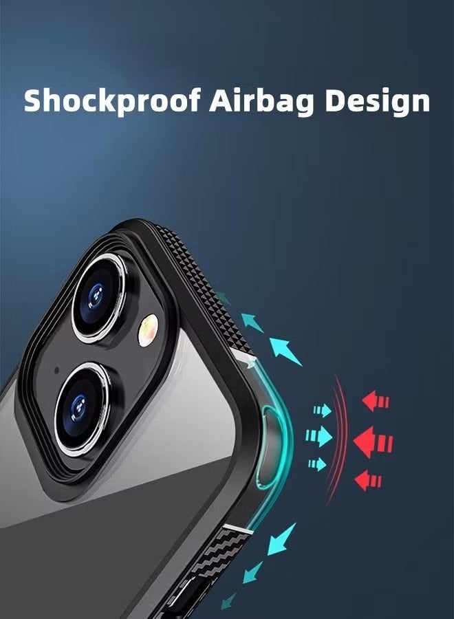 IAF Clear Case for iPhone 14/14 Plus Military-Grade Drop Protection Anti-Yellowing Slim Phone Case Hard Back TPU Bumper Shockproof Anti-Scratch Cover - Image 2