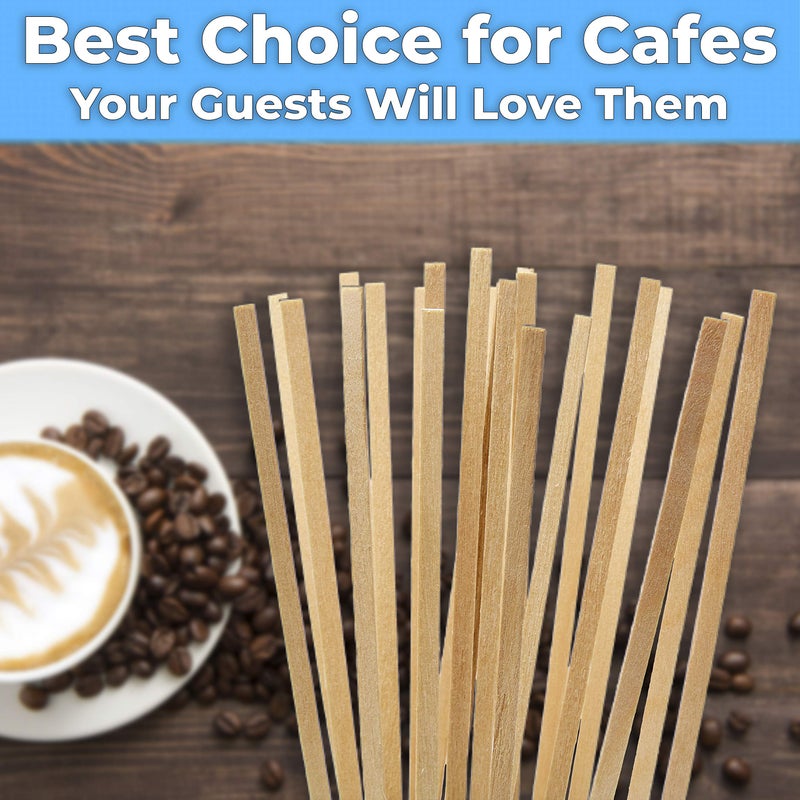 Avant Grub Biodegradable, Sturdy 5.5in Wood Coffee Stirrer 1000pk. Cafe Grade, Bulk Birch Wooden Beverage Stirring Stick for Tea, Cream And Sugar. Eco Friendly, Compostable Swizzle Stir Sticks Business Supplies - Image 3