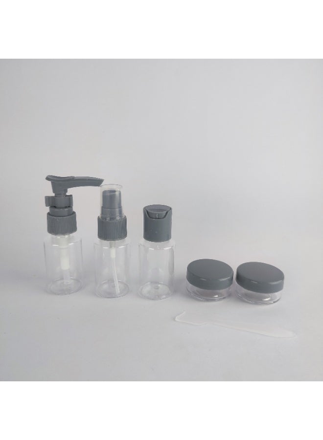 Travel Bottle Set – 5 Empty Bottles with Spatula & Transparent Bag - Image 3
