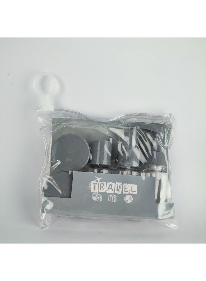 Travel Bottle Set – 5 Empty Bottles with Spatula & Transparent Bag - Image 1