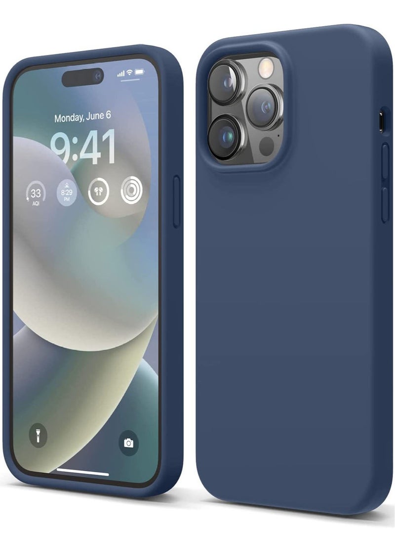 Elago Silicone Case Cover for iPhone 14 Pro MAX - Jean Indigo - Image 1