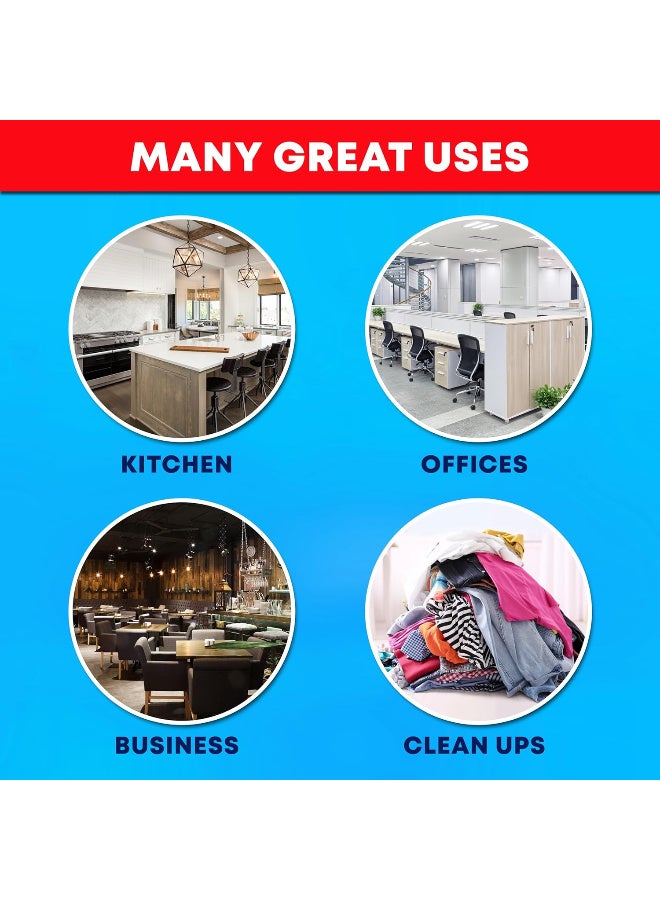 Kawkab 50 pieces of large household garbage bags, 80*100cm, black and thick, suitable for home offices, hotels, property management, sanitation, large garbage bags, home offices - Image 3