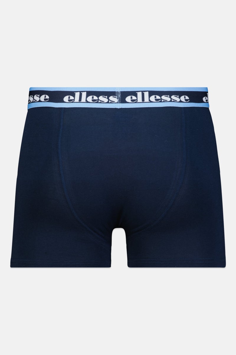 Ellesse Men 3 Piece Brand Logo Trunks, Blue  - Image 4