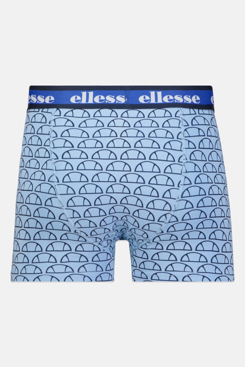 Ellesse Men 3 Piece Brand Logo Trunks, Blue  - Image 2