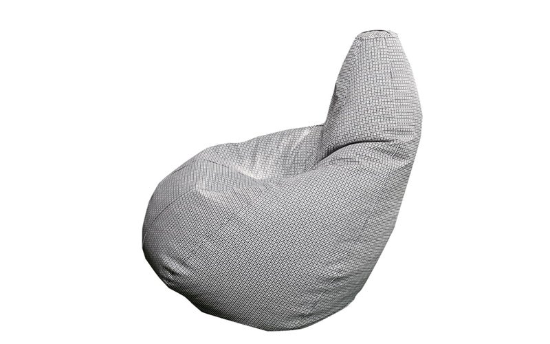 King Comfort 4XL Faux Leather Bean Bag Cover Without Beans Lounge Chair Cover for Home Office Bedroom Hall Tear Drop Shape Dark Grey - Image 1