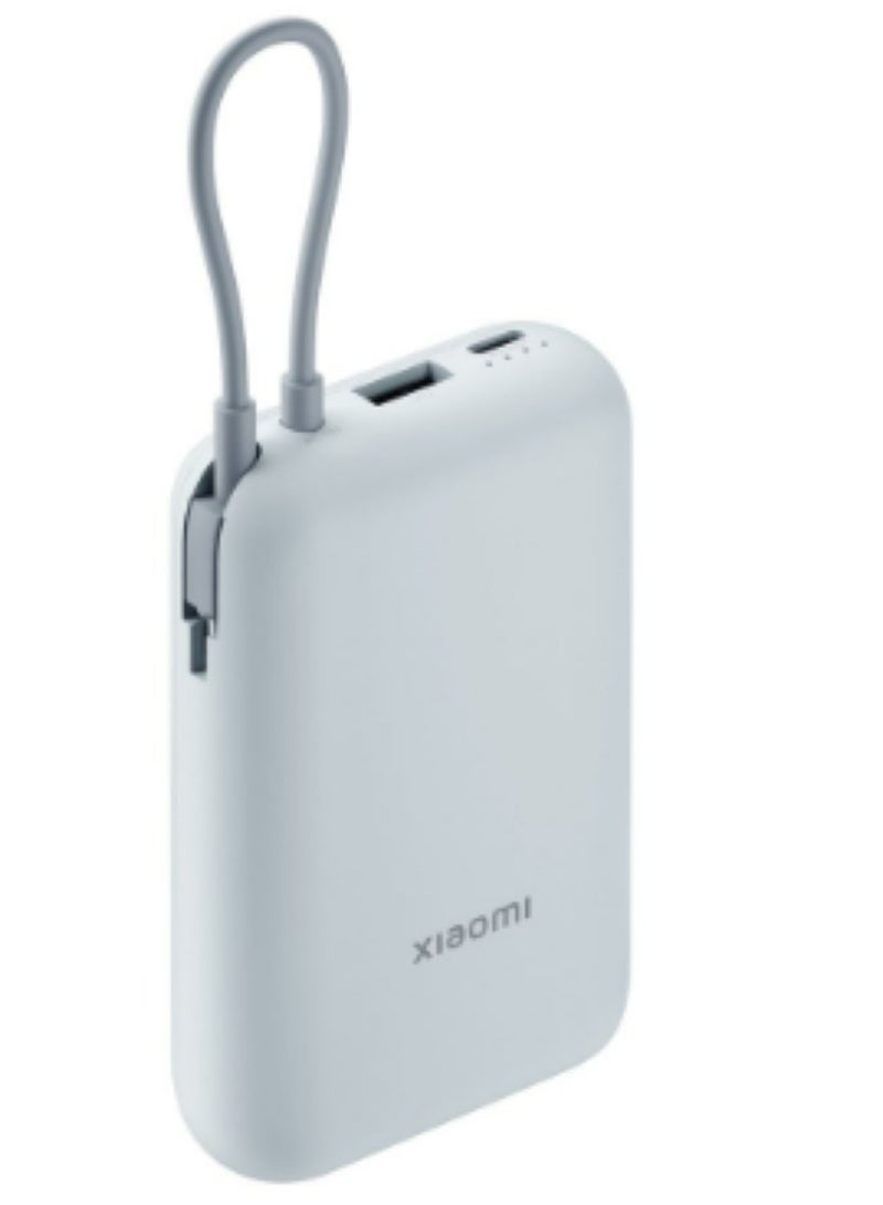 Xiaomi 10000 mAh Power Bank 10000mAh (Integrated Cable) Ice Blue | 22.5W MAX Power | Type-C two-way fast charging | Nine layers of safety protection Ice Blue - Image 2