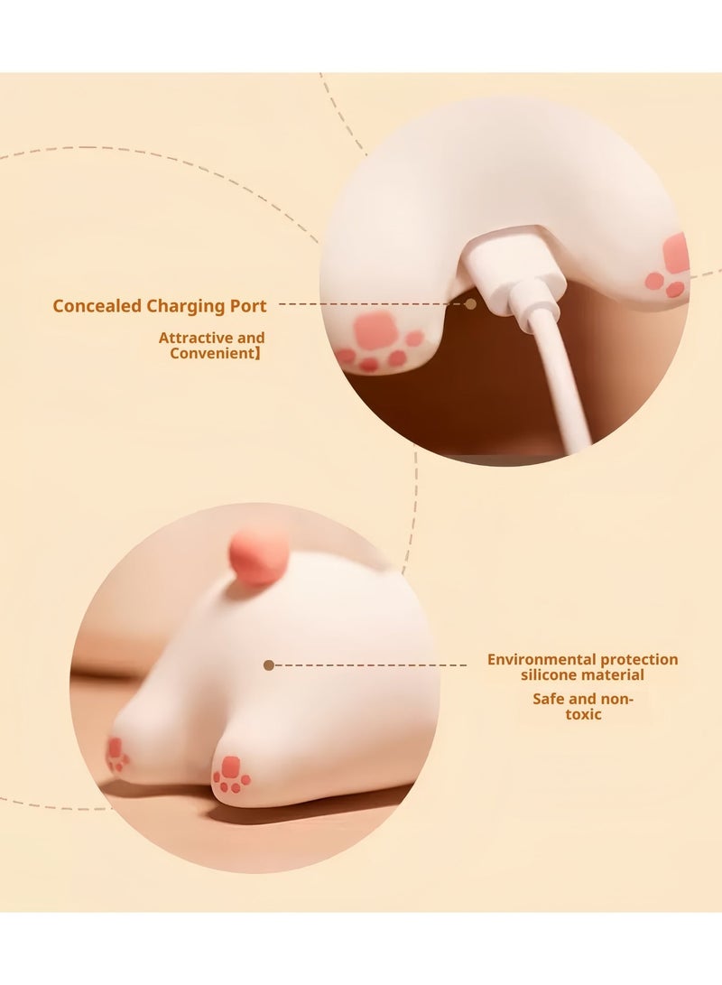 ELTRAZONE Rabbit Silicone Touch LED Night Light 3 Brightness Levels USB Charging Dimmable Warm Lamp Gift For Baby Nursery Bedroom Decor - Image 2