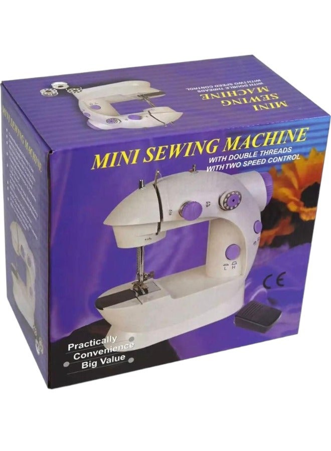 Bastec Mini Portable Handheld Sewing Machines Household Multifunctional Clothes Fabrics Electric Sewing Machine White - Image 2