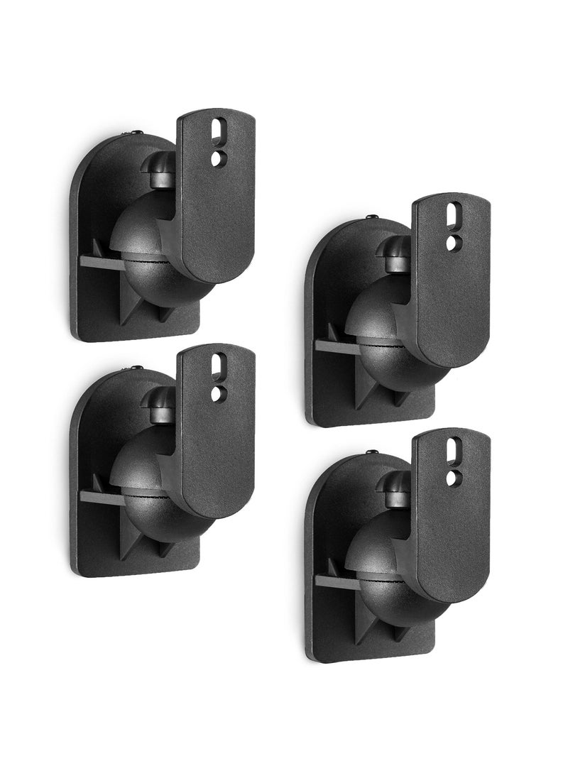 WALI WALI Speaker Wall Mounts, Bookshelf Speaker Wall Mount Brackets, Surround Sound Speaker Mounts, Hold up to 7.7 lbs, (SWM402), 4 Pack, Black  - Image 1