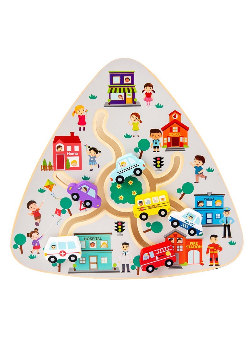 Montessori Early Learning Maze Game for Kids Fun Walk-Traffic