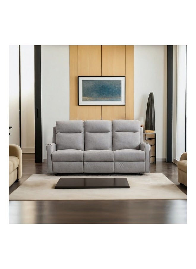 Micasa - 3-Seater Elegant and Modern Design Recliner Sofa Light Grey 105 x 92 x 198 cm SX-81432-3 LIGHT GREY - Image 1
