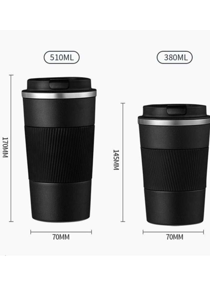 AROAQ 510ml Stainless Steel Coffee Cup Thermal Mug Non-slip Travel Car Insulated Bottle - Image 4