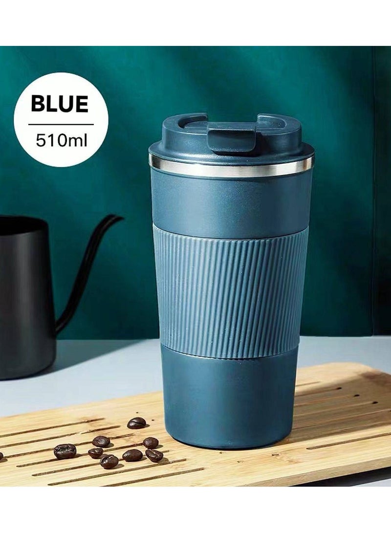 AROAQ 510ml Stainless Steel Coffee Cup Thermal Mug Non-slip Travel Car Insulated Bottle - Image 1