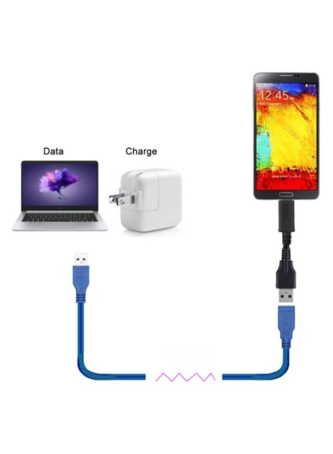 Haing USB 2.0 A-F CABLE BLUE 5M - Image 3