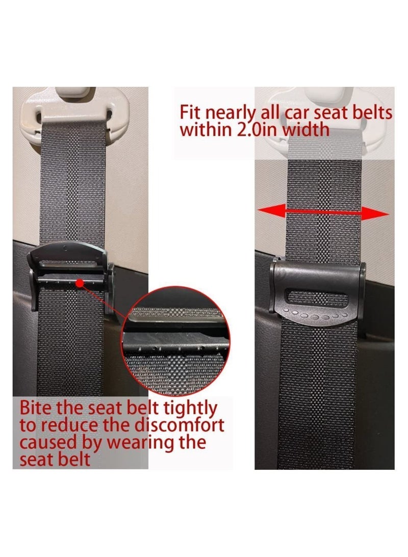 Y&D Car Seat Belt Clip, 4 Pack Seatbelt Adjuster for Adults, Comfort Universal Auto Shoulder Neck Strap Positioner (Black)  - Image 3