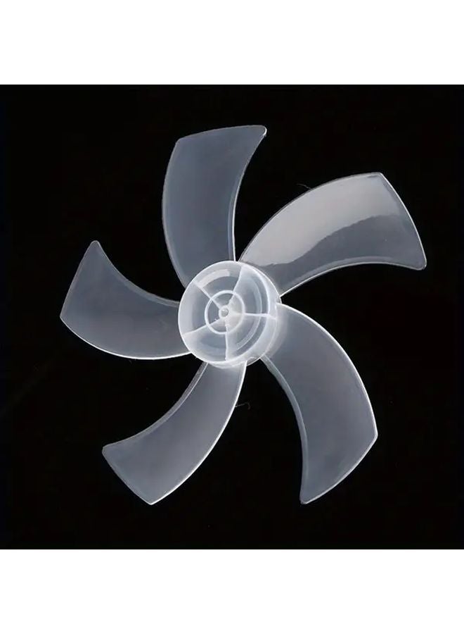 Transparent 16 Inch 5 Leaf Plastic Fan Blade Replacement with Nut Cover - Image 3