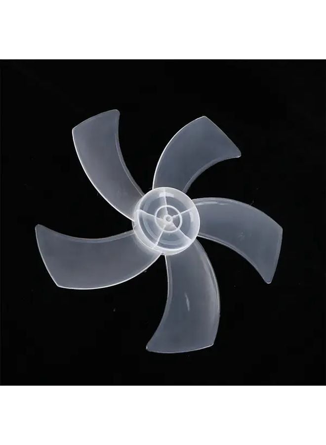 Transparent 16 Inch 5 Leaf Plastic Fan Blade Replacement with Nut Cover - Image 5
