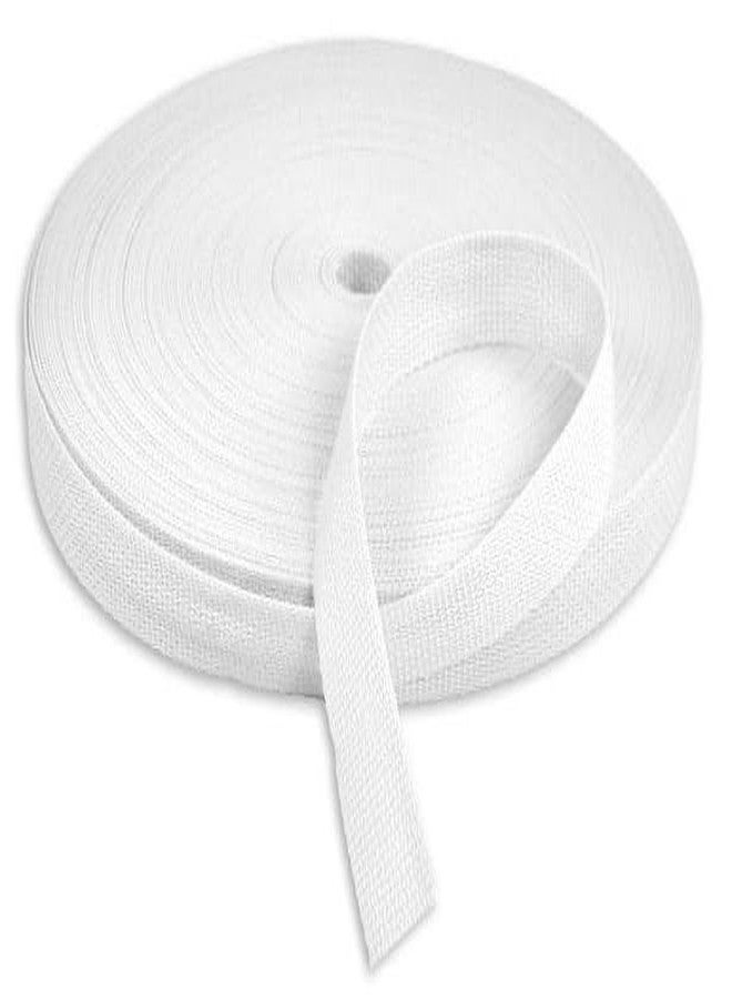 Reena 1/2 inch 12 Meter White Elastic Band Elastic Cord, Braided Ideal for Tailoring Sewing, Fashion Designing, Boutique, Stitching and Craft Dress (White, 0.5 Inch 12 mtr) - Image 1