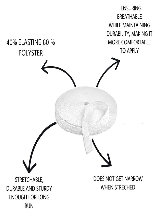 Reena 1/2 inch 12 Meter White Elastic Band Elastic Cord, Braided Ideal for Tailoring Sewing, Fashion Designing, Boutique, Stitching and Craft Dress (White, 0.5 Inch 12 mtr) - Image 5