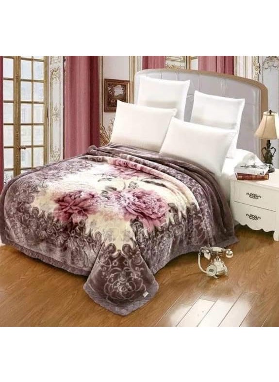 ELSTONE HOME with Device Elstone Home New Korean Wedding Bedding SetCloudy 4 Piece Blanket Set 1 Blanket with 1 Bedsheet and 2 Pillow Covers Special for Newly Married Couple with Fancy Bag Packaging Multicolor 6  - Image 1