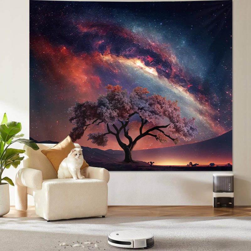 Apdidl Space Galaxy Tapestry Wall Hanging for Bedroom Aesthetic, Nature Starry Night Tree of Life Tapestries, Star Sky Posters Backdrop Decor Wall Tapestry for Men Dorm Living Room Office (51"X60") - Image 4