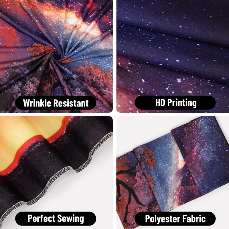 Apdidl Space Galaxy Tapestry Wall Hanging for Bedroom Aesthetic, Nature Starry Night Tree of Life Tapestries, Star Sky Posters Backdrop Decor Wall Tapestry for Men Dorm Living Room Office (51"X60") - Image 5