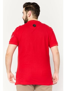 Plein Sport Men Sportswear Fit Short Sleeve Outdoor Polo, Red  - Image 4