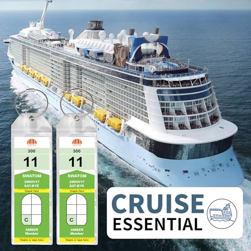 SWATOM Cruise Luggage Tags for Suitcases Royal Caribbean & Celebrity 8 Sets Waterproof Clear Luggage Tag Holders for 2025 & 2026 Cruise Ships Essentials - Image 3