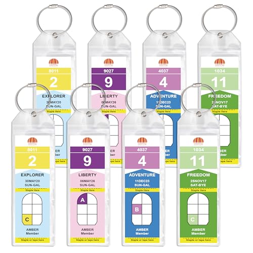 SWATOM Cruise Luggage Tags for Suitcases Royal Caribbean & Celebrity 8 Sets Waterproof Clear Luggage Tag Holders for 2025 & 2026 Cruise Ships Essentials - Image 1