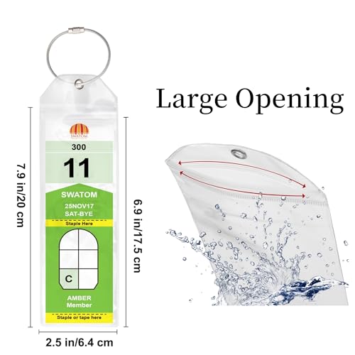SWATOM Cruise Luggage Tags for Suitcases Royal Caribbean & Celebrity 8 Sets Waterproof Clear Luggage Tag Holders for 2025 & 2026 Cruise Ships Essentials - Image 5