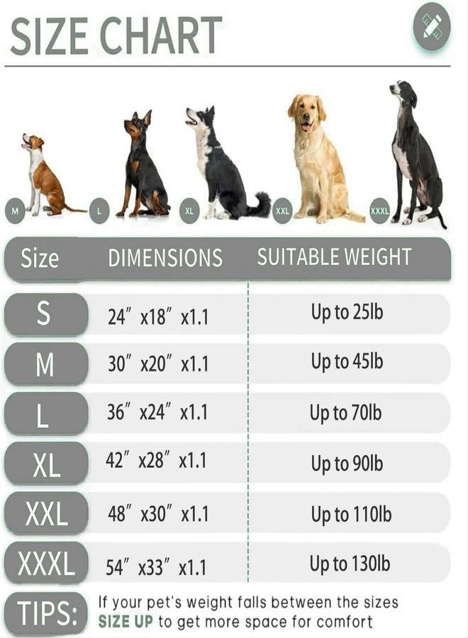 KHONSU PET Dog Bed Mat for Crate 1.1in Slim Cooling Pad Reversible Flannel & Waterproof Canva for Dogs up to 130 lbs - Image 3