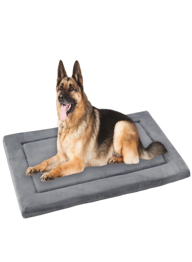 KHONSU PET Dog Bed Mat for Crate 1.1in Slim Cooling Pad Reversible Flannel & Waterproof Canva for Dogs up to 130 lbs - Image 1