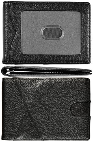 kinzd Slim Wallet with Money Clip RFID Blocking Minimalist Bifold Wallet for Men Genuine Leather Front Pocket Card Holder - Image 1