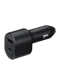 45W Super Fast Dual USB Car Cha rger, Dual Ports Power Adapter for Samsung, for iPhone, for iPad, for Quick Cha rge in Black