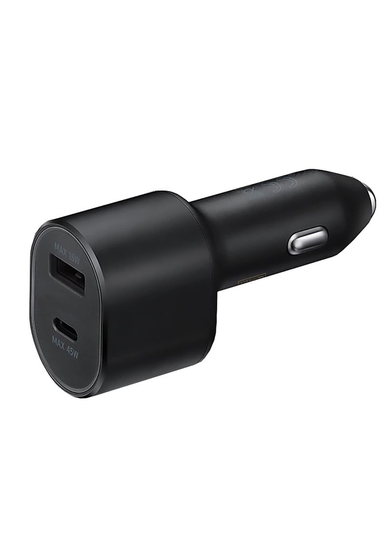Generic - 45W Super Fast Dual USB Car Cha rger, Dual Ports Power Adapter for Samsung, for iPhone, for iPad, for Quick Cha rge in Black - Image 1
