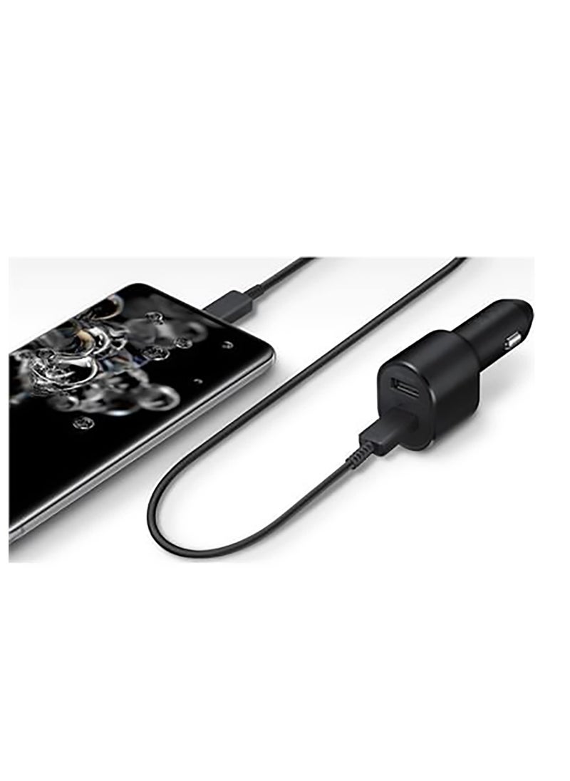 Generic - 45W Super Fast Dual USB Car Cha rger, Dual Ports Power Adapter for Samsung, for iPhone, for iPad, for Quick Cha rge in Black - Image 1