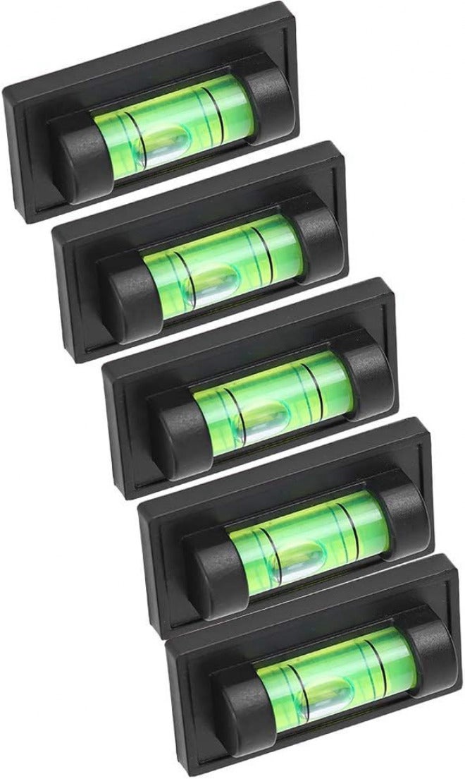 Drfeify Corrosionresistant Mini Plastic Bubble Level, 5Pcs Black Square Level for Convenient Item Adjustment - Image 3