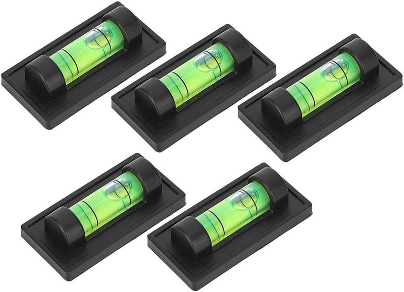 Drfeify Corrosionresistant Mini Plastic Bubble Level, 5Pcs Black Square Level for Convenient Item Adjustment - Image 4