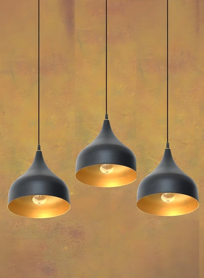 twixle Aluminium 10inch Big Size Dome Ceiling Hanging Lights for Dining Table, Lamp, Living Room Corner, Decorative,Home,Bedroom,Office,Cafe,Restaurantsand More, (Black) (Aluminium) (Without Bulb) - Image 4