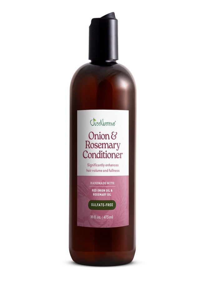 Just Nutritive Onion & Rosemary Conditioner for Hair Growth, Hair Loss, Oil Control, Thickening, Silicone-Free, Enriched with Red Onion Oil, Rosemary Oil for Fuller, Voluminous Hair - 16 Fl Oz - Image 1