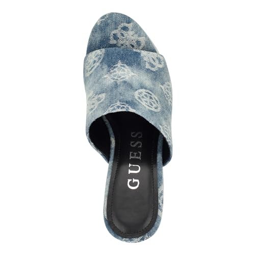 Guess Women's YENISE Wedge Sandal, Denim Blue 420, 6 - Image 2