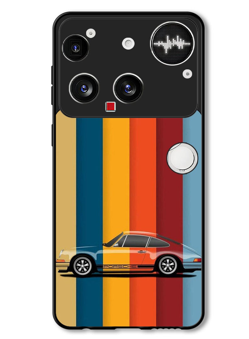 Theodor Case Compatible with Nothing Phone (3) 6.67 Inch Protection Shockproof Bumper Cover Vintage Porche - Image 1