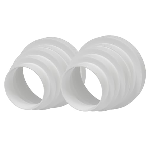 REPA MARKET 3 up to 6 Inch Pack of 2 Duct Inline ReducerIncreaser Plastic Universal Connector Vent Pipe Size Adapter Air Conditioning Heating Cooling 3 4 5 6 In Ventilation Duct Converter 80150mm - Image 1