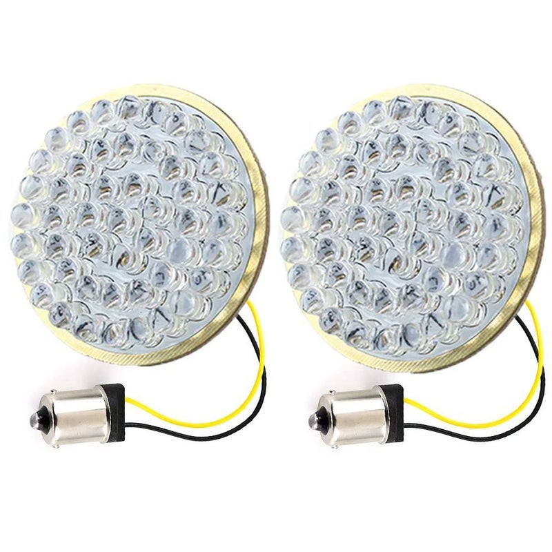 ZYTC 2" LED Turn Signals w/Brake Running Light Bullet Style Front Rear 1156 Amber LED Turn Signal Kit for Harley Davidson - Image 2