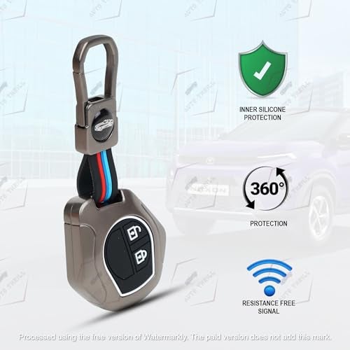 Auto Thrill Premium Metal Key Cover Compitable for Suzuki Swift | Ertiga | Wagonr | Celerio | Swift Dzire | Alto | Fronx | Brezza | S Presso | Ignis | 2 Button Remote Key - Image 3