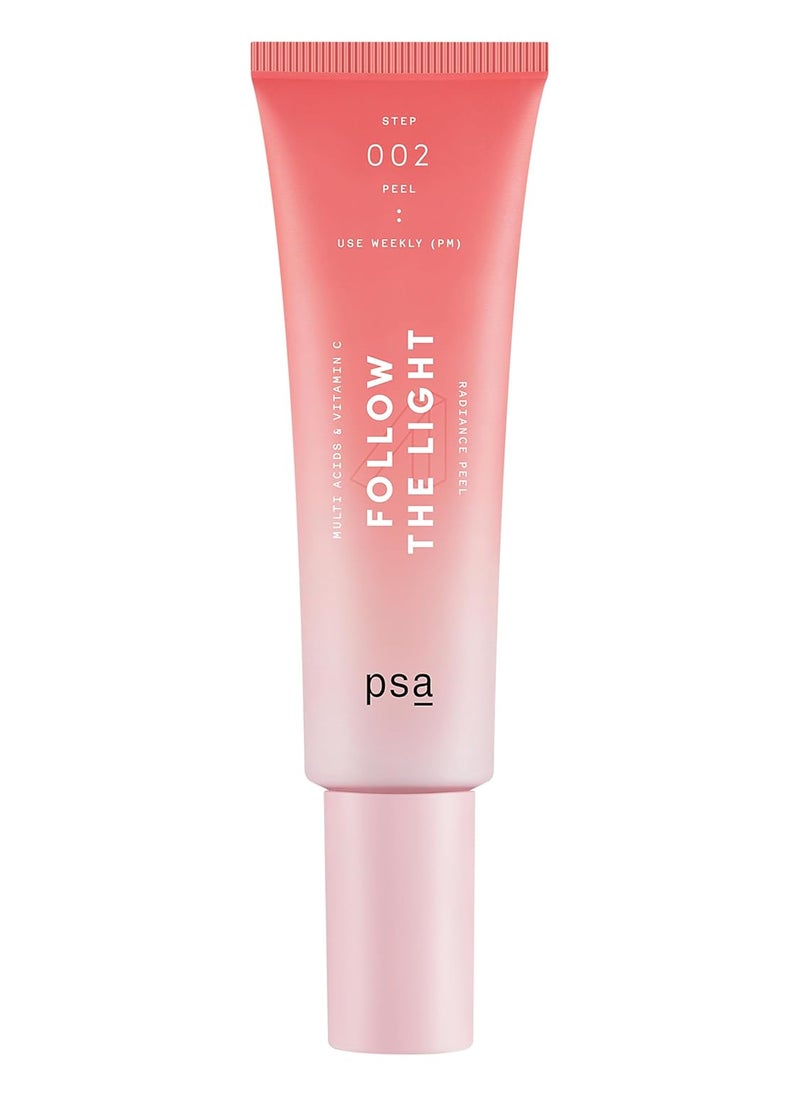PURPOSEFUL SKINCARE - PSA  FOLLOW THE LIGHT Multi Acids  Vitamin C Peel  Glycolic  Lactic Acid Vitamin C Pomegranate Enzymes  Suitable for All Skin Types 50 mL  17 oz - Image 1